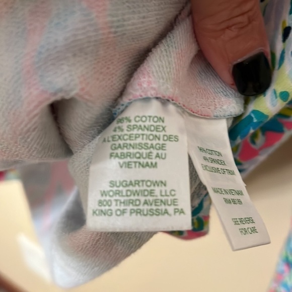 Lilly Pulitzer Skipper Popver Multi Snap Back Sz S EUC - Picture 9 of 10